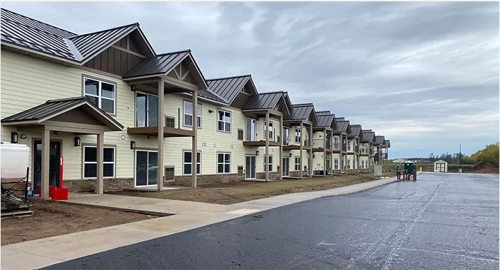 New housing units for Lac Courte Oreilles (LCO) Band of Lake Superior Ojibwe 