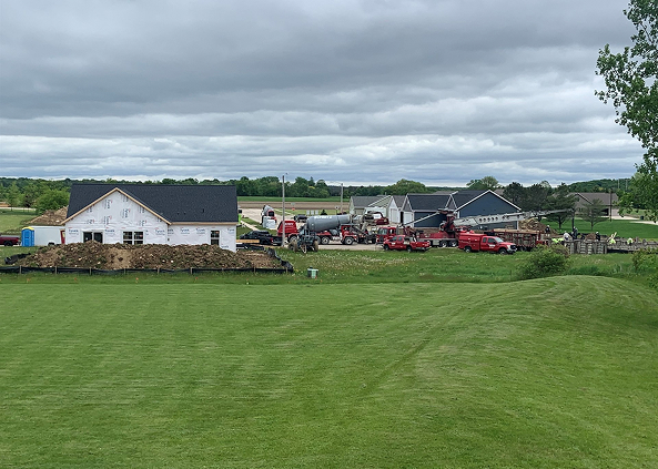 New houses being built. New houses being built.