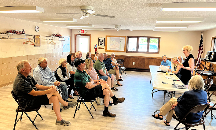 Community members meeting for a development project.