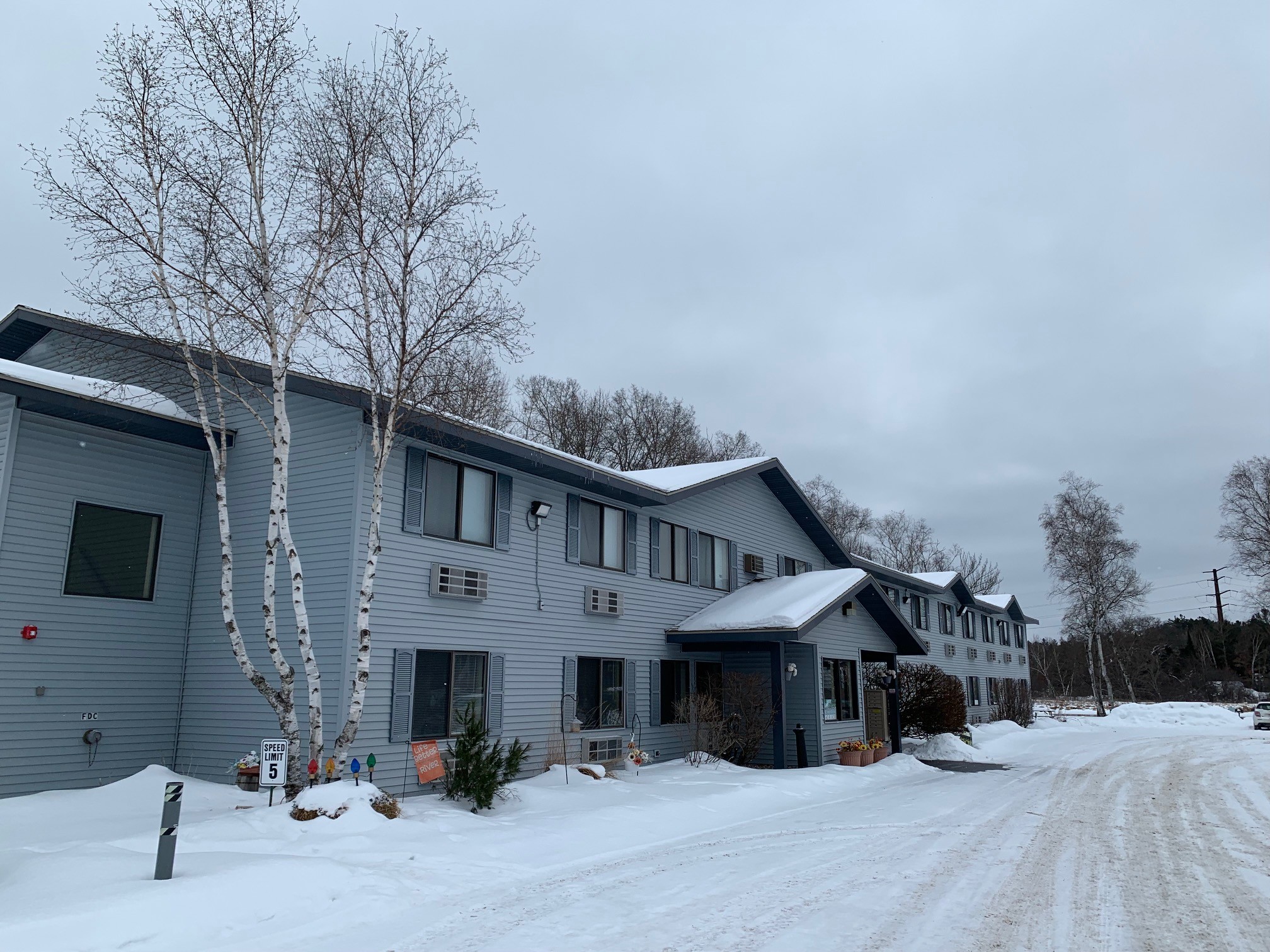 A new housing development in the snow. A new housing development in the snow.